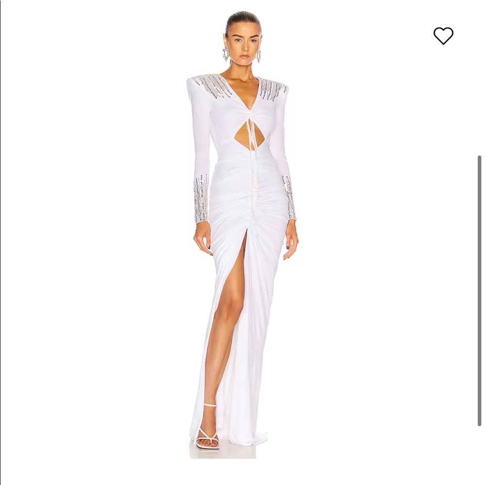 DUNDAS NWT white sparkle gown size 38 IT